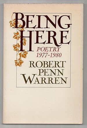 Immagine del venditore per Being Here: Poetry 1977-1980 venduto da Between the Covers-Rare Books, Inc. ABAA