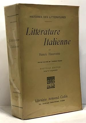 Image du vendeur pour Littrature italienne - histoires des littratures mis en vente par crealivres