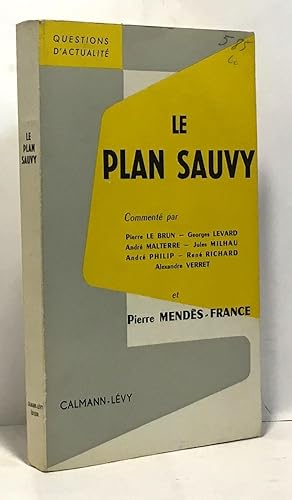 Seller image for Le plan Sauvy for sale by crealivres