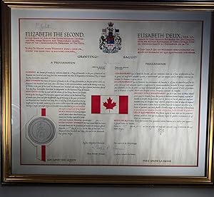 Proclamation du drapeau national du Canada. A Proclamation of the National flag of Canada