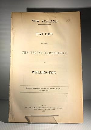 New Zealand. Papers relative to the Recent Earthquake at Wellington (1848)