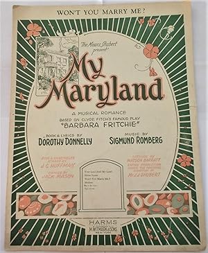 Imagen del vendedor de Won't You Marry Me? (Sheet Music) a la venta por Bloomsbury Books