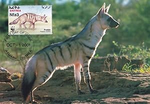Aardwolf Protele Erdwolf WWF Wolf Ethiopia Stamp FDC Postcard