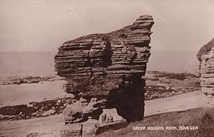 Groff Houghs Rock Covesea Scotland Old Real Photo Postcard