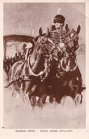 Musical Drive Royal Tournament Horse Artillery RPC Postcard