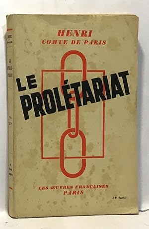 Image du vendeur pour Le proltariat mis en vente par crealivres