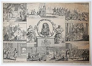 [Original etching/ets] Life of King James II of England; Jacobus II van Engeland, 1690.