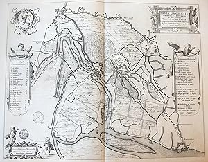 [Original etching and engraving cartography/ets en gravure kaart] 'SASSA GANDENSIS OBSESSA et EXP...