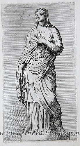 [Antique print, etching/ets, Rome] Medici Sybil ['Segmenta nobilium signorum et statuarum.'], pub...