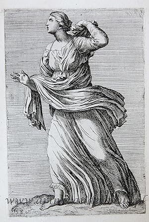 [Antique print, etching/ets, Rome] One of Niobe's daughters, running /Een van de dochters van Nio...