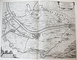 [Engraved carthography/gegraveerde kaart] 'Arcis Gennippensis oppugnatae atque expugnatae'; Siege...