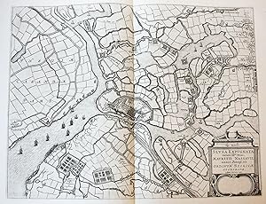 [Original etching and engraving cartography/ets en gravure kaart] 'SLVSA EXPUGNATA [.]'; Beleg va...