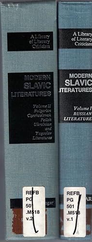 Bild des Verkufers fr Modern Slavic Literatures (A Library of Literary Criticism) (2 Volumes) zum Verkauf von Cleveland Book Company, ABAA