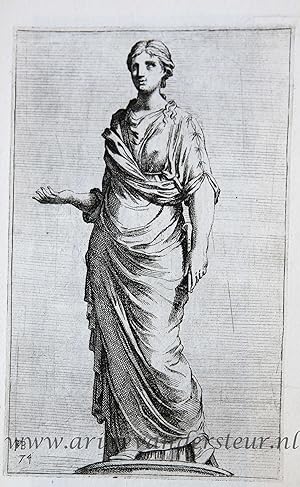 [Antique print, etching/ets, Rome] Musa in Capitolio ['Segmenta nobilium signorum et statuarum.']...