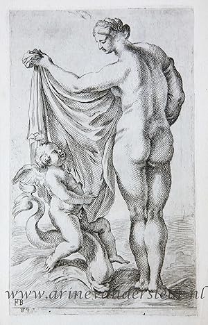 [Antique print, etching/ets, Rome] Venus and Cupid /Venus en Cupido ['Segmenta nobilium signorum ...