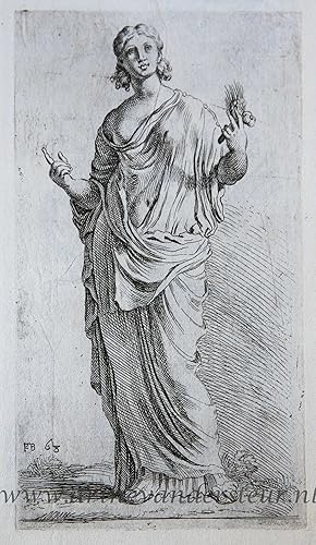 [Antique print, etching/ets, Rome] Ceres Borghese ['Segmenta nobilium signorum et statuarum.'], p...