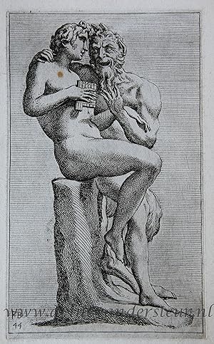 [Antique print, etching/ets, Rome] Standing faun /Staande faun ['Segmenta nobilium signorum et st...