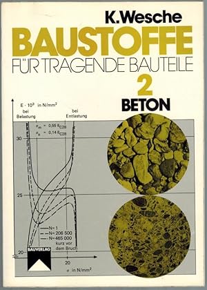 Bild des Verkufers fr Beton. Bindemittel, Zuschlag, Normal- und Leichtbeton, Bestndigkeit sowie Mrtel- und Mauerwerk (Nichtmetallisch-anorganische Stoffe). 2., neubearbeitete Auflage. [= Baustoffe fr tragende Bauteile Band 2]. zum Verkauf von Antiquariat Fluck