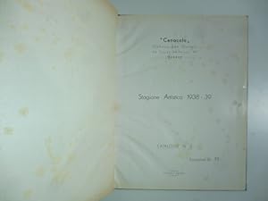 Cenacolo. Galleria San Giorgio, Genova. Stagione artistica 1938-39. Catalogo n. 2. Giuseppe Saccheri