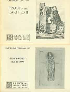Fine Prints: 1500 to 1900 February 1983 and Proofs and Rarities II April 1984[Two Auction Catalog...