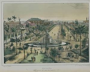Bild des Verkufers fr Habana. Vista general del paseo de Isabel II from "Isla de Cuba." First edition. zum Verkauf von Wittenborn Art Books