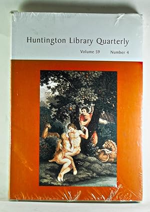 Bild des Verkufers fr Huntington Library Quarterly: Studies in English and American History and Literature. Volume 59, Number 4 zum Verkauf von Cat's Cradle Books