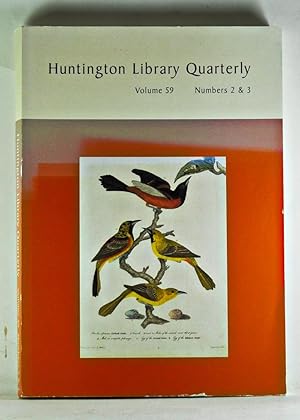 Seller image for Huntington Library Quarterly: Studies in English and American History and Literature. Volume 59, Numbers 2 & 3. Art and Science in America: Issues of Representation for sale by Cat's Cradle Books