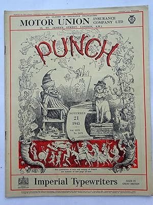 PUNCH or The London Charivari, Vol CCIX, No 5472, 21 November 1945. Original Magazine.