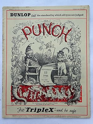 PUNCH or The London Charivari, Vol CCXI, No 5525, 13 November 1946. Original Magazine.