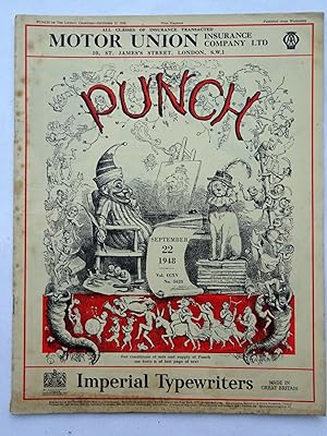 PUNCH or The London Charivari, Vol CCXV, No 5623, 22 September 1948. Original Magazine.