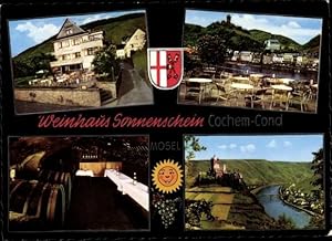 Bild des Verkufers fr Ansichtskarte / Postkarte Cond Cochem an der Mosel, Weinhaus Sonnenschein, Weinfsser, Schloss zum Verkauf von akpool GmbH