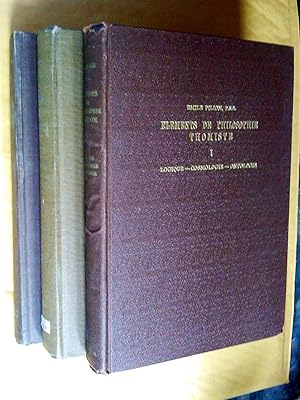 Image du vendeur pour lments de philosophie thomiste Tome 1 : Logique, cosmologie, ontologie; Tome 2: Thodice, psychologie, critique; Tome 3: thique mis en vente par Claudine Bouvier