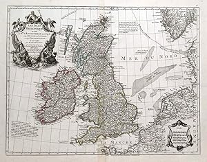 Antique Map BRITISH ISLES, UK, Great Britain, De L'Isle original 1800