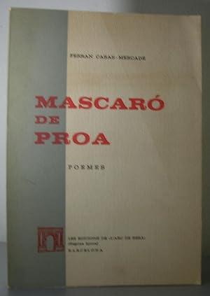 MASCARO DE PROA. Poemes
