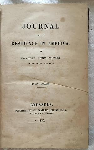 Seller image for Journal of a residence in America for sale by Doodletown Farm Books