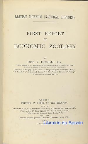 Imagen del vendedor de First report on economic zoology a la venta por Librairie du Bassin