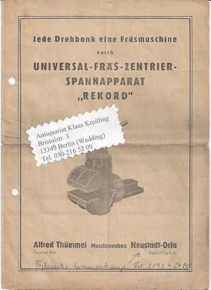 Universal-Fräs-Zentrier-Spannapparat " Rekord "