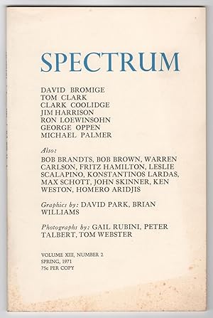 Image du vendeur pour Spectrum, Volume 13, Number 2 (XIII, Spring 1971) mis en vente par Philip Smith, Bookseller