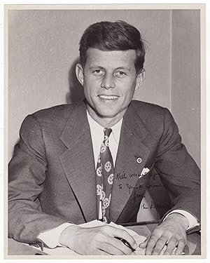 Imagen del vendedor de Kennedy, John F. (1917-1963) - Fantastic rare early signed photograph a la venta por Andreas Wiemer Historical Autographs