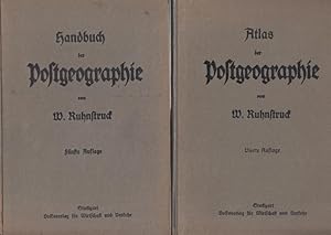 Handbuch der Postgeographie / Atlas der Postgeographie. 2 Teile komplett. Handbuch: Ein Hilfsbuch...