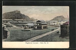 Ansichtskarte Aden, Regimental Barracks No.33