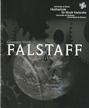 Seller image for Programmheft Giuseppe Verdi: FALSTAFF Premiere 8. November 2011 for sale by Programmhefte24 Schauspiel und Musiktheater der letzten 150 Jahre