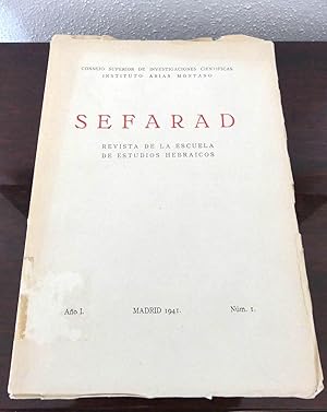 Sefarad. Revista de la Escuela de Estudios Hebraicos. Ano I, Núm. 1.