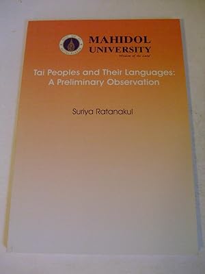 Immagine del venditore per Tai Peoples and Their Languages: A Preliminary Observation venduto da Lily of the Valley Books