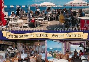 Postkarte Carte Postale 73571982 ueckeritz Usedom Fischrestaurant Utkiek Terrasse Gastraeume ueck...
