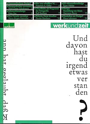Bild des Verkufers fr Werk und Zeit 38. Jg., Nr. 1, 1990. zum Verkauf von Fundus-Online GbR Borkert Schwarz Zerfa
