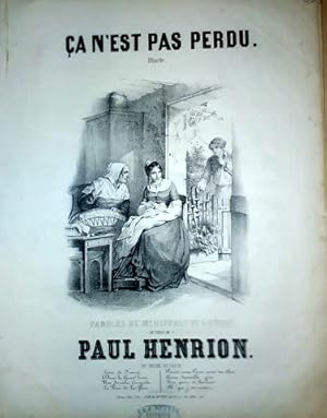 Seller image for a n`est pas perdu. Bluette. Paroles de Mr. Hippolyte Gurin for sale by Paul van Kuik Antiquarian Music