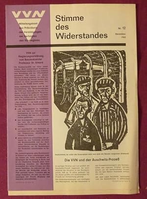 Imagen del vendedor de Stimme des Widerstandes Nr. 12/1963 (Mitteilungsblatt des Prsidiums der Vereinigungen der Verfolgten des Naziregimes) a la venta por ANTIQUARIAT H. EPPLER