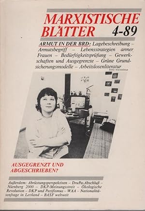 Bild des Verkufers fr Marxistische Bltter. 27. Jg., Heft 4/89. zum Verkauf von Schrmann und Kiewning GbR