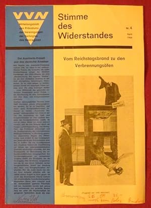 Imagen del vendedor de Stimme des Widerstandes Nr. 4/1964 (Mitteilungsblatt des Prsidiums der Vereinigungen der Verfolgten des Naziregimes) a la venta por ANTIQUARIAT H. EPPLER